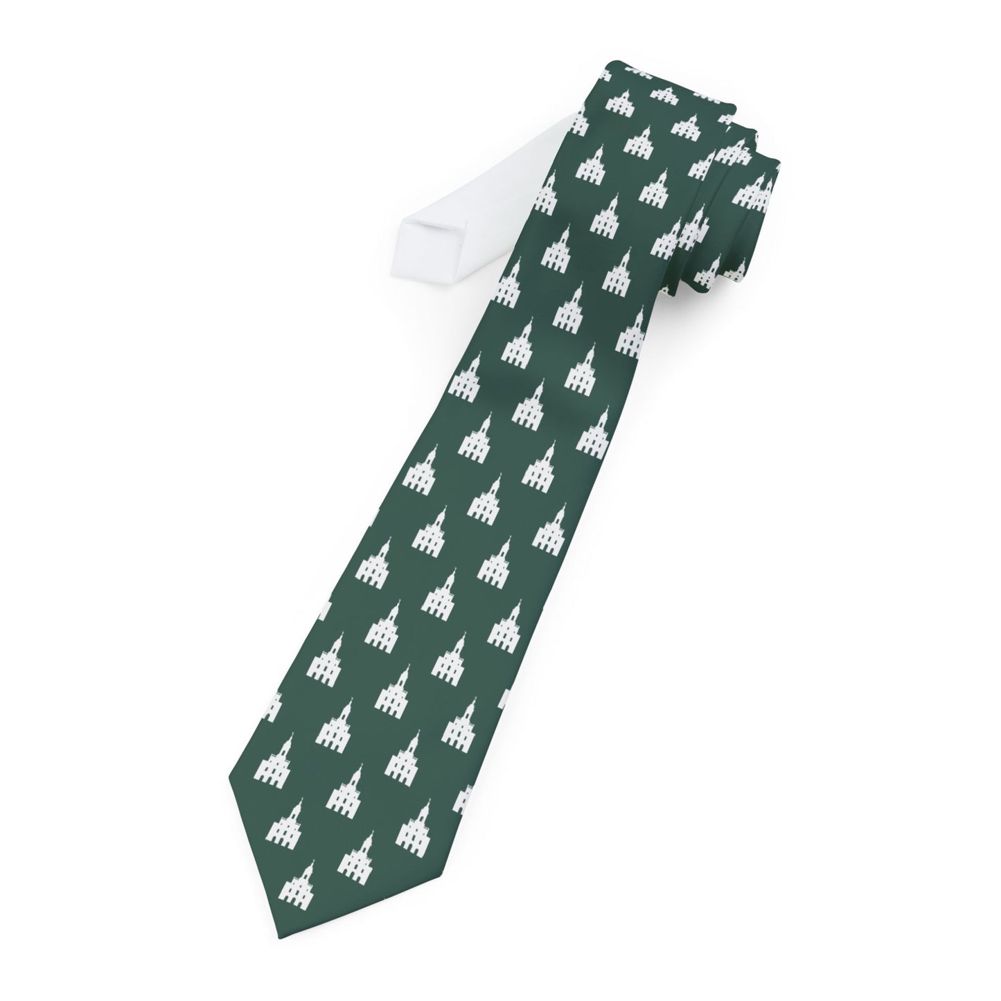 Barranquilla Colombia Temple Tie - Dark Green