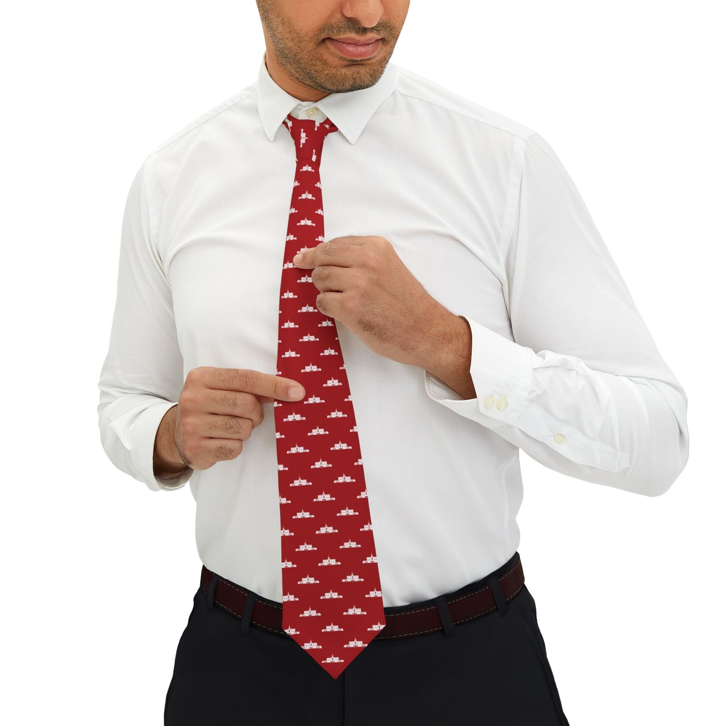 Mexico City Mexico Temple Tie - Red