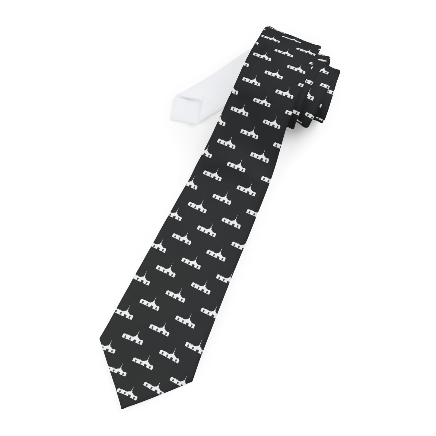 Villahermosa Mexico Temple Tie - Black