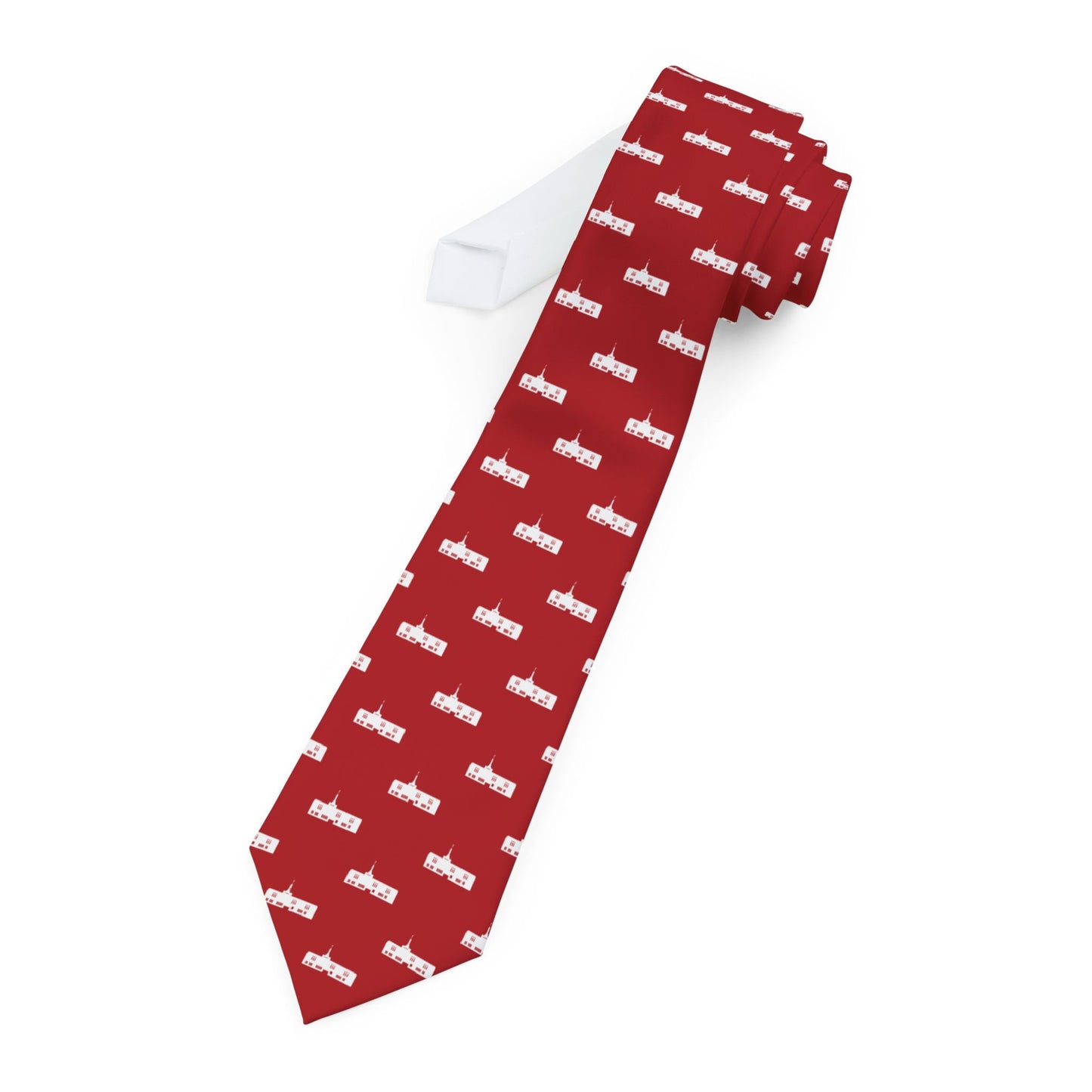 Fukuoka Japan Temple Tie - Red