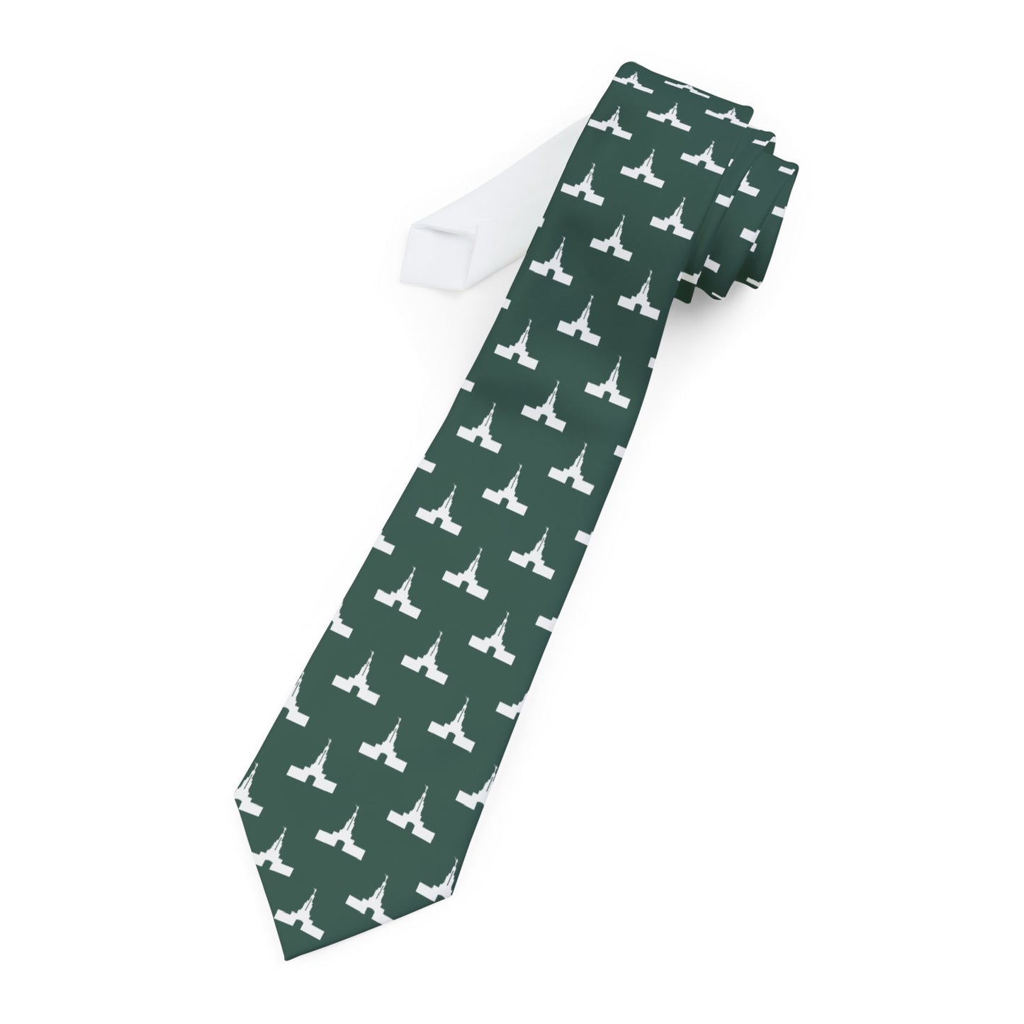 Columbia River Washington Temple Tie - Dark Green