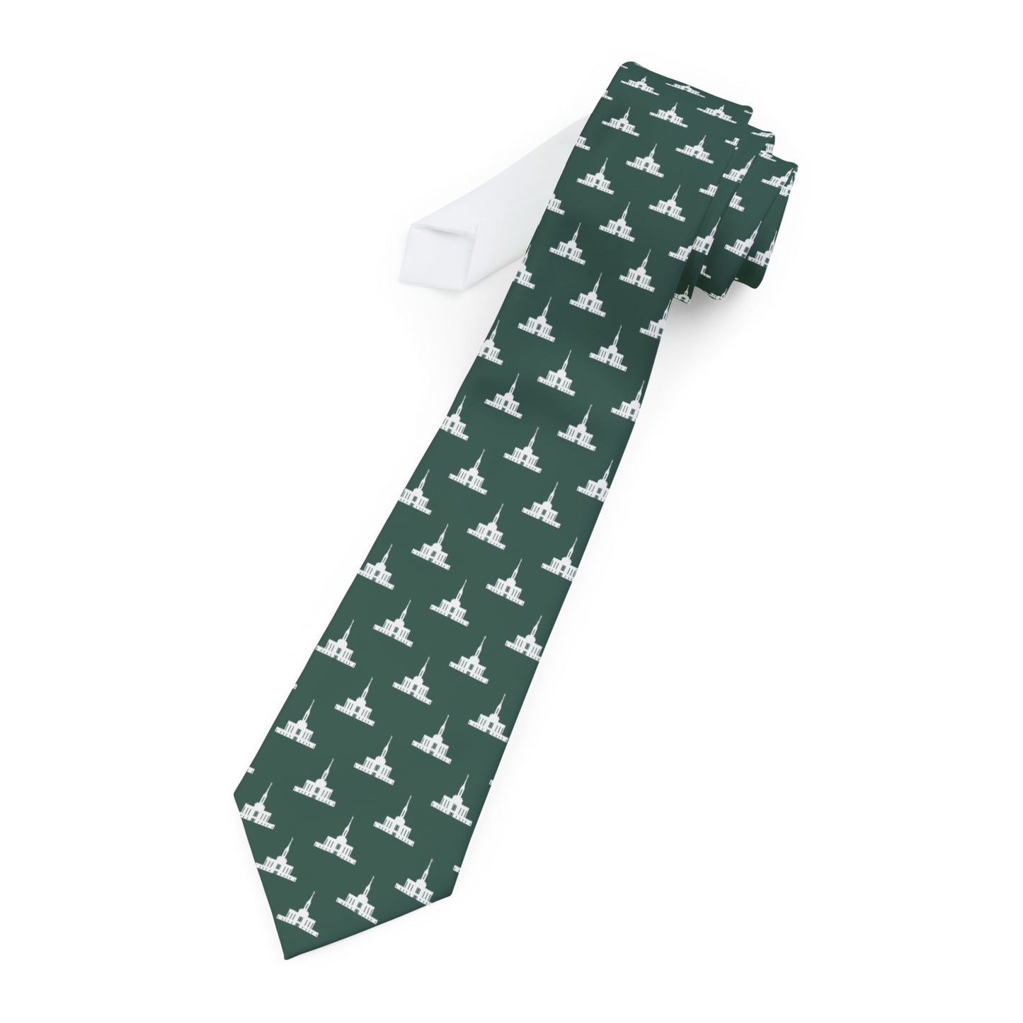 Pocatello Idaho Temple Tie - Dark Green