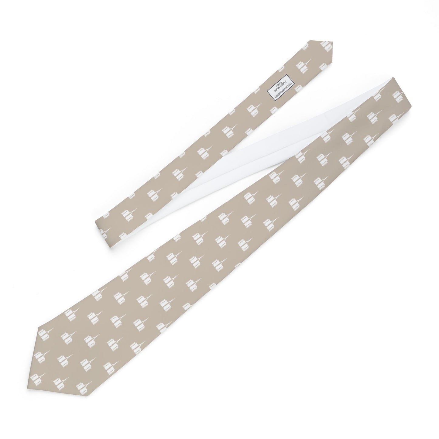 Tokyo Japan Temple Tie - Beige