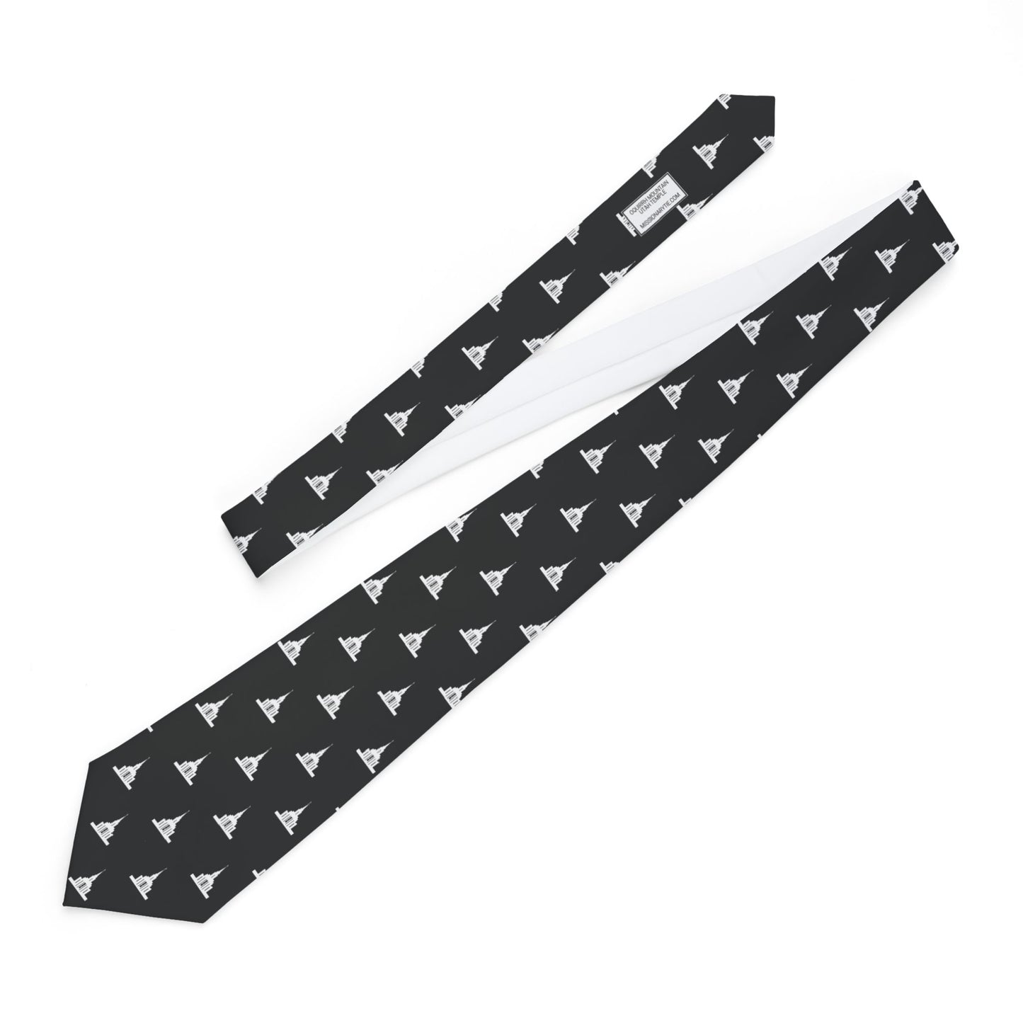 Oquirrh Mountain Utah Temple Tie - Black