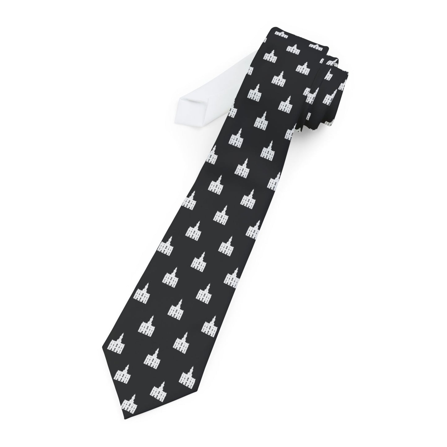 St. George Utah Temple Tie - Black