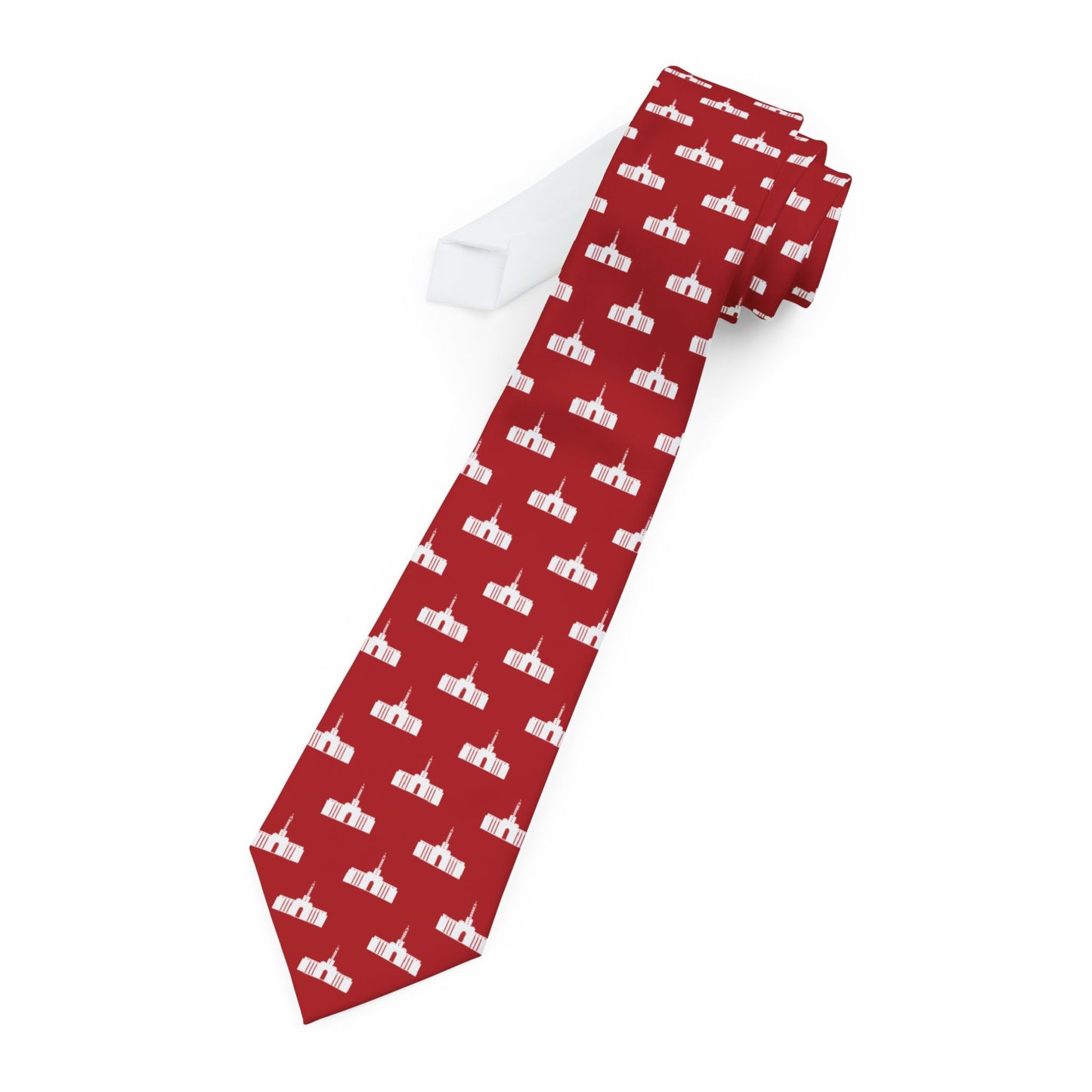 Madrid Spain Temple Tie - Red