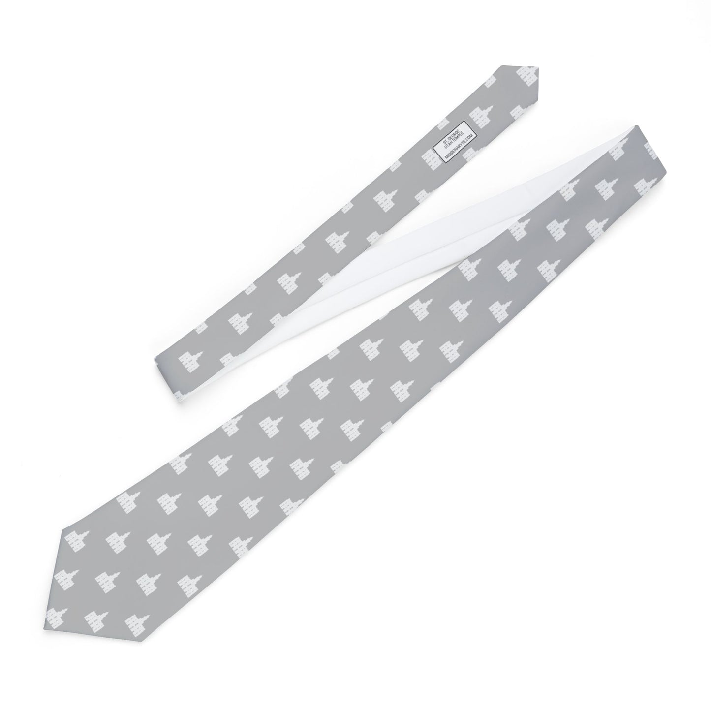 St. George Utah Temple Tie - Grey