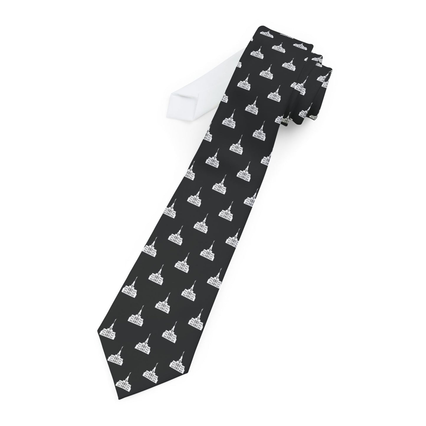 Payson Utah Temple Tie - Black