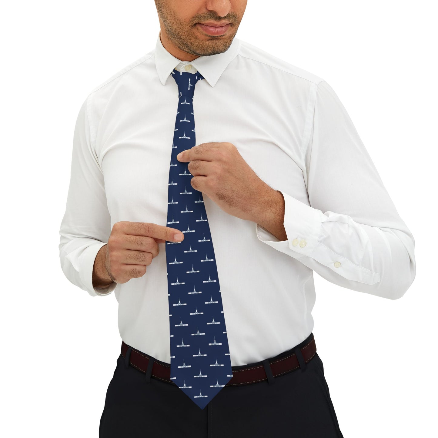 Atlanta Georgia Temple Tie - Dark Blue