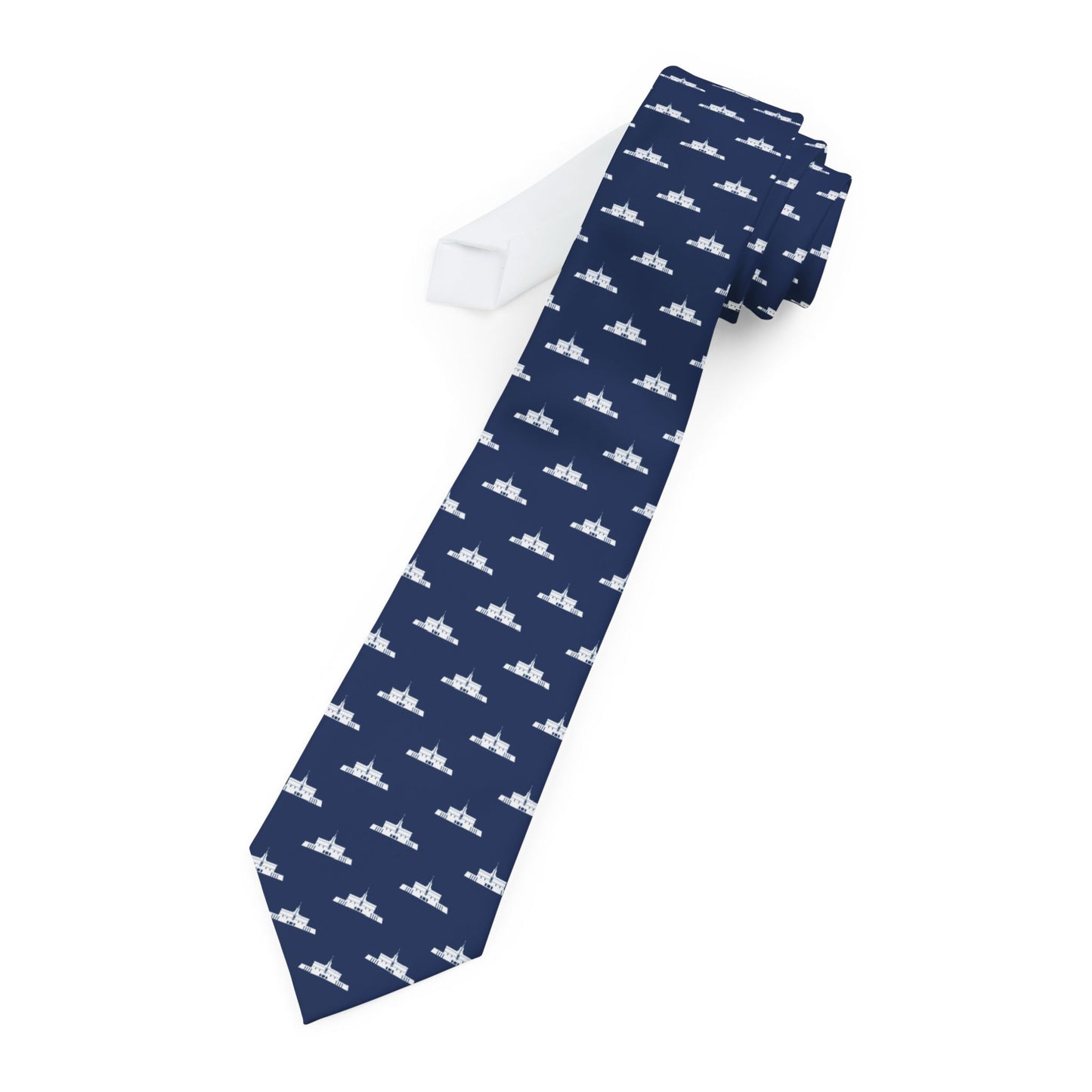 Mexico City Mexico Temple Tie - Dark Blue