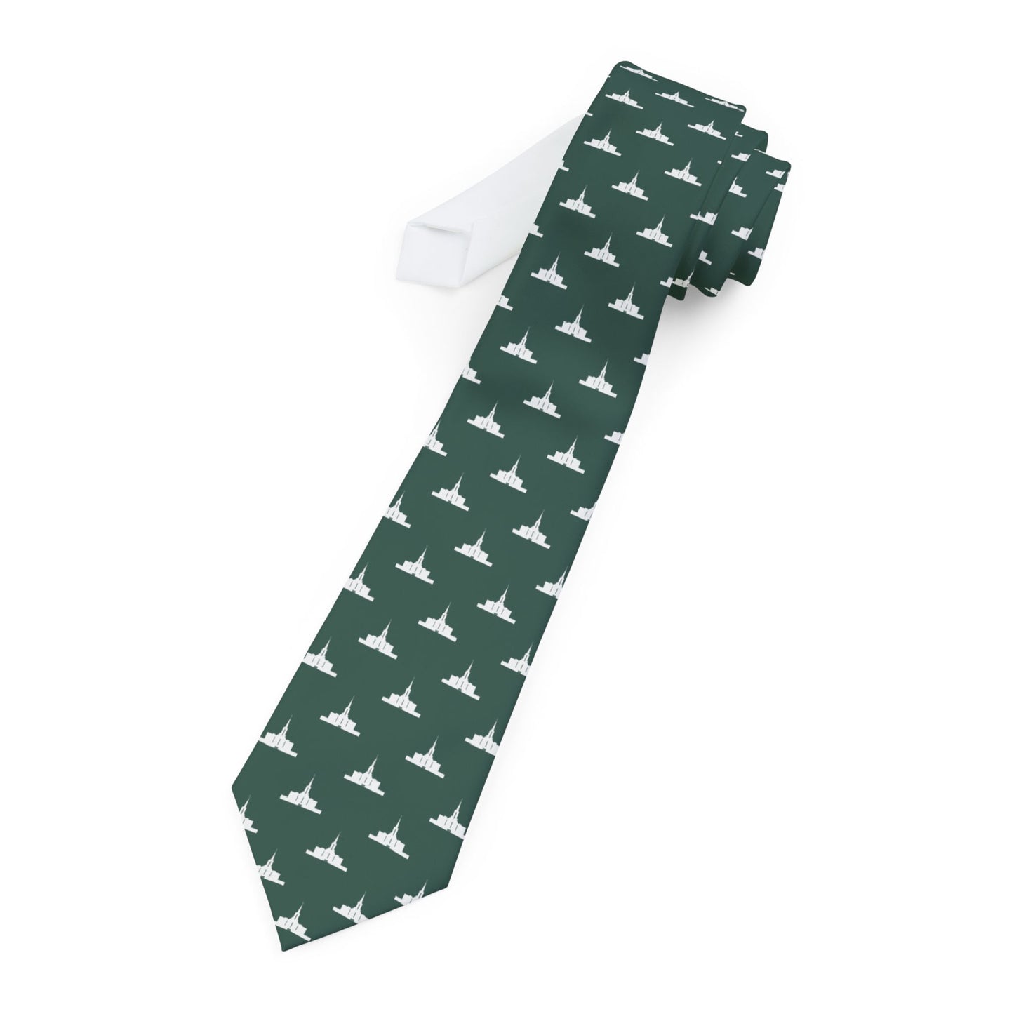 Jordan River Utah Temple Tie - Dark Green