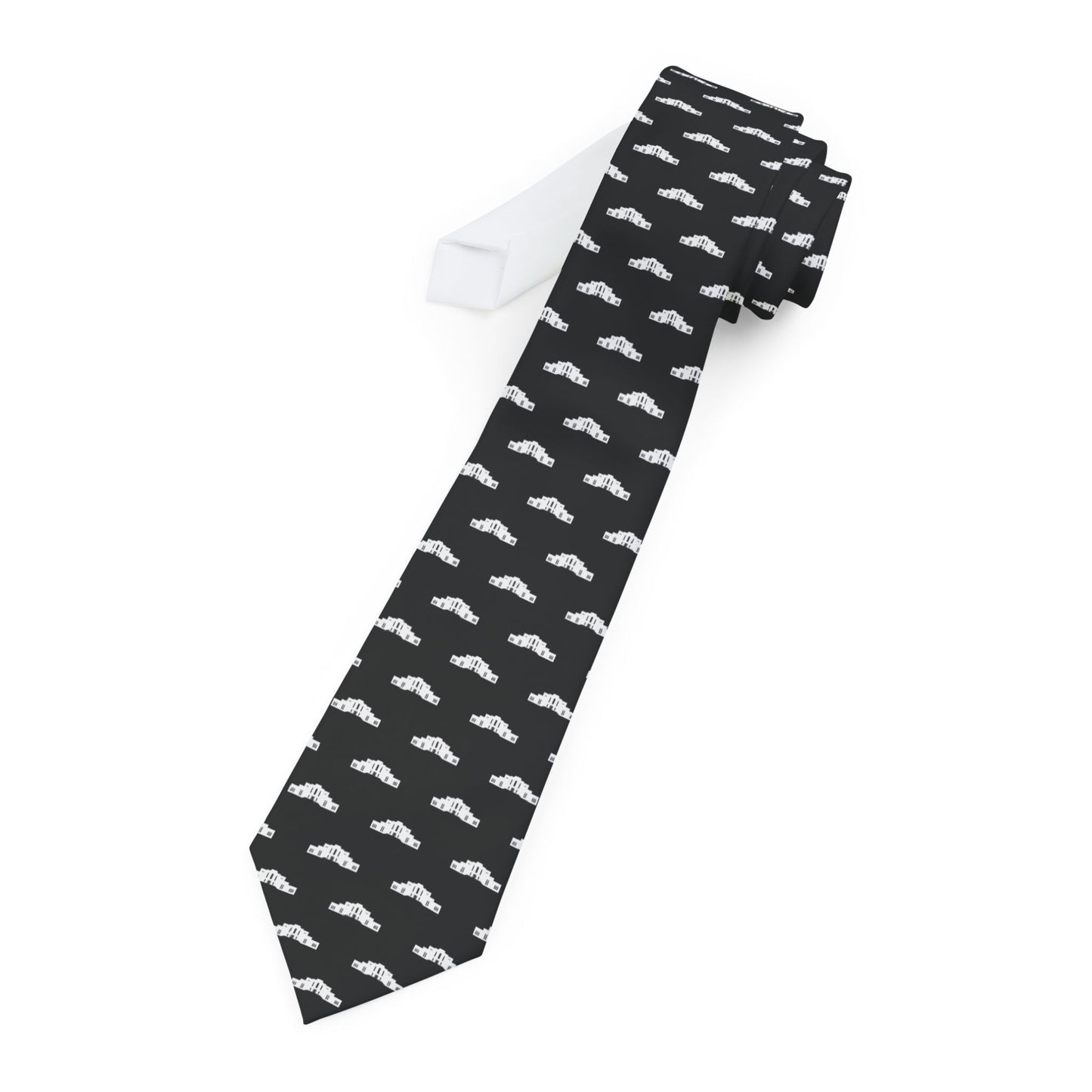 Paris France Temple Tie - Black