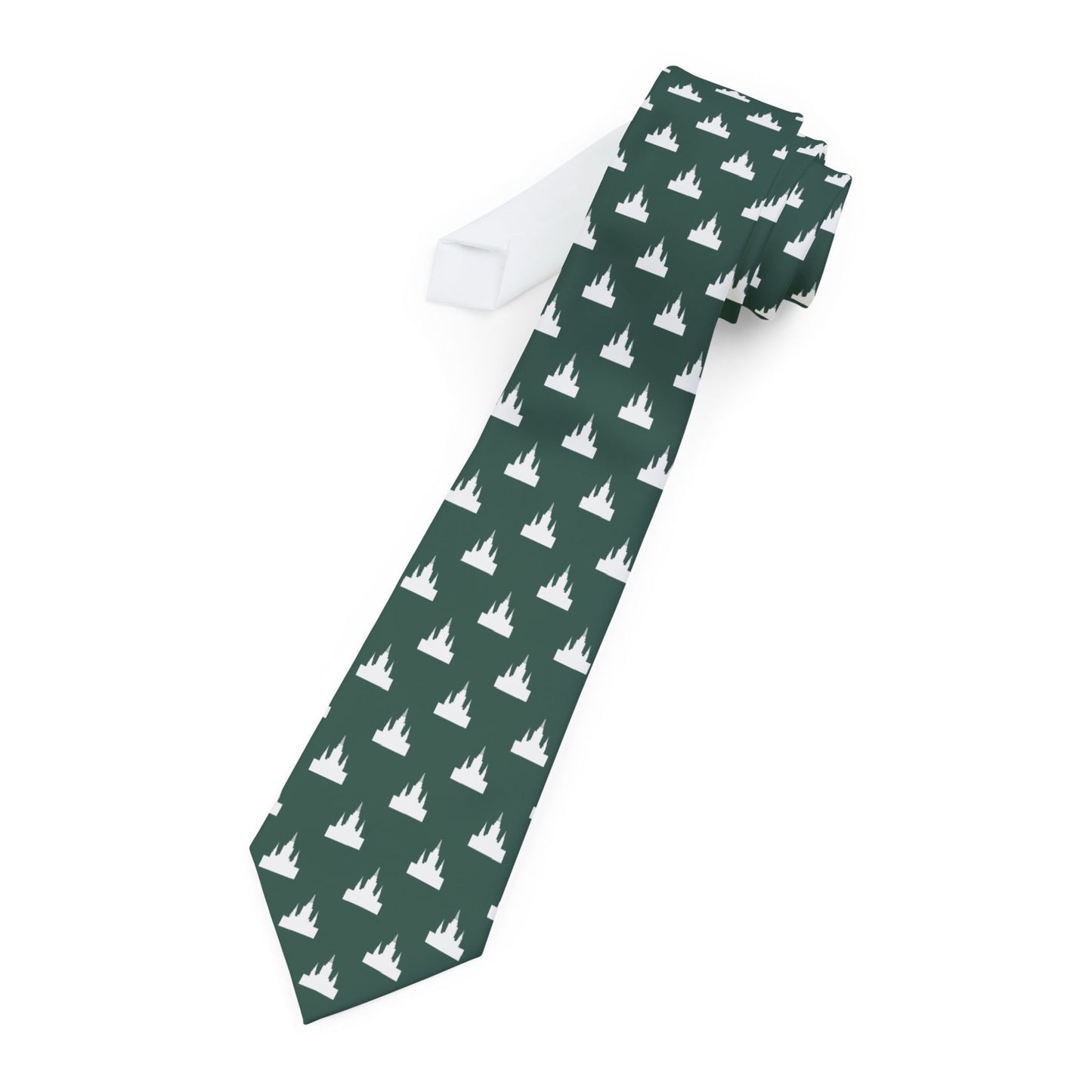 Oakland California Temple Tie - Dark Green