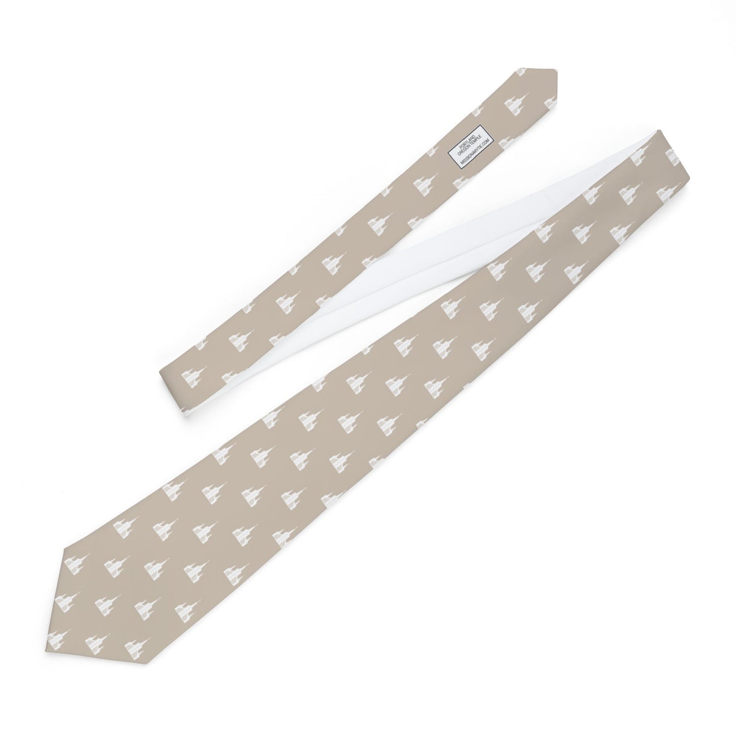 Portland Oregon Temple Tie - Beige