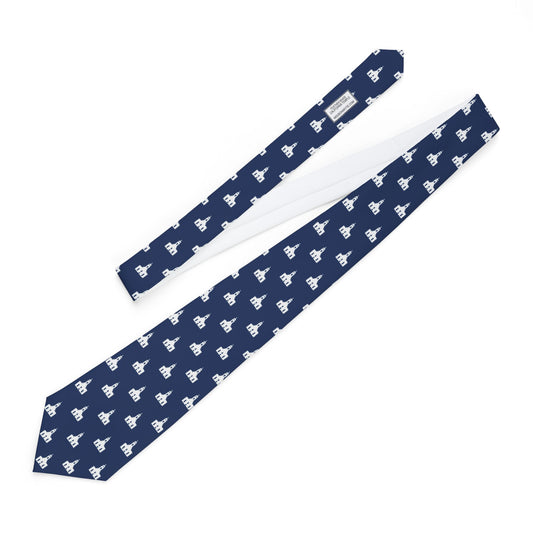 Feather River California Temple Tie - Dark Blue