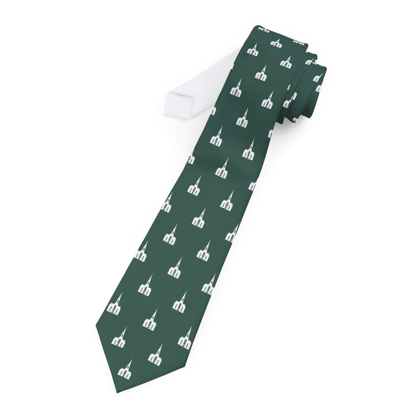 Auckland New Zealand Temple Tie - Dark Green