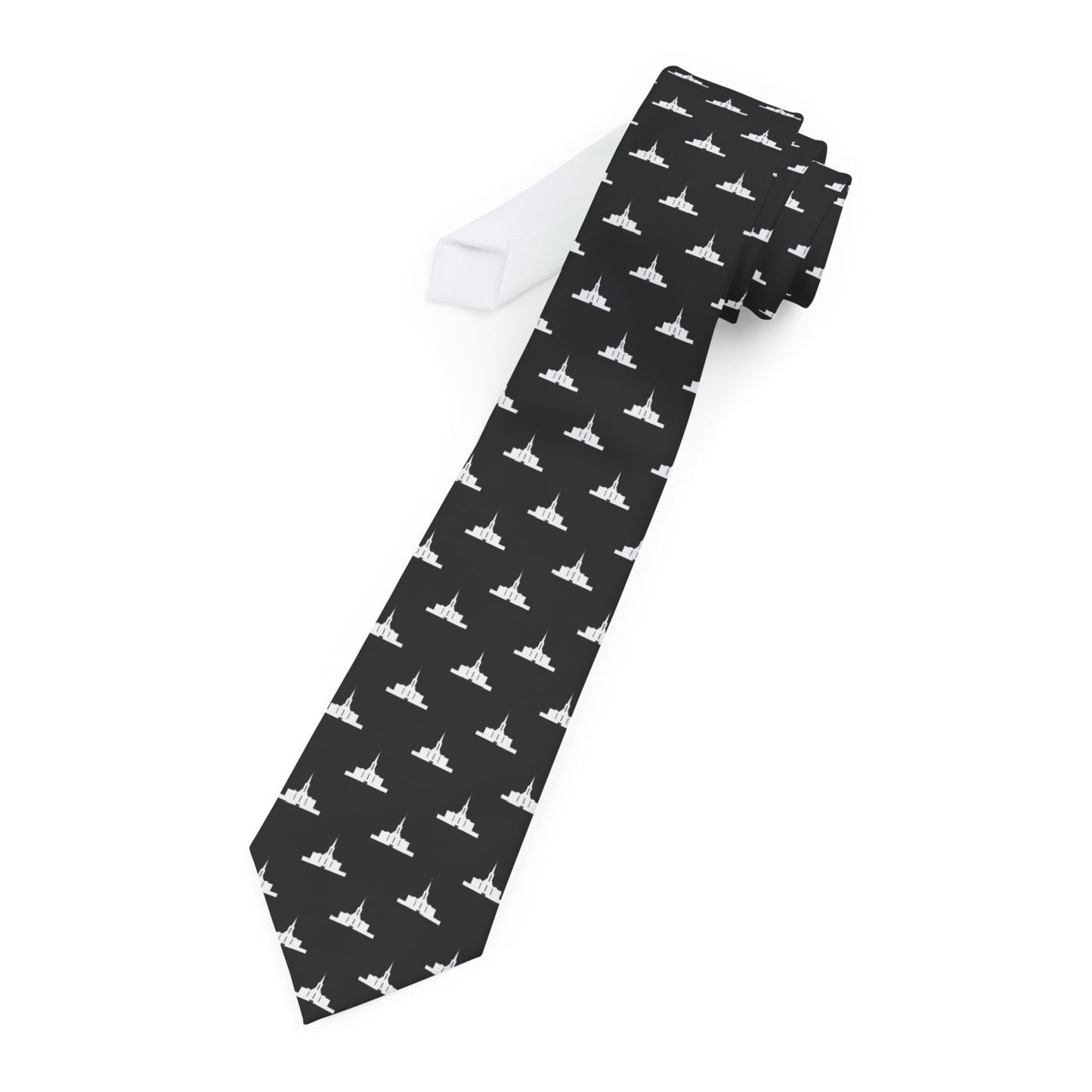 Jordan River Utah Temple Tie - Black