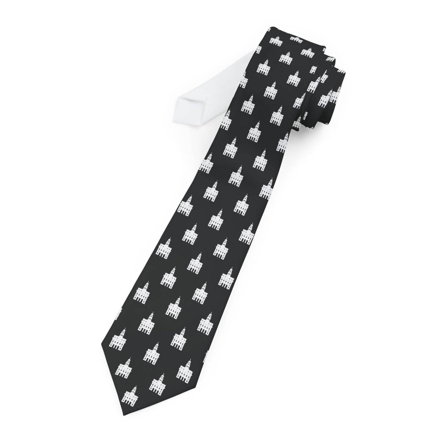 Nauvoo Illinois Temple Tie - Black