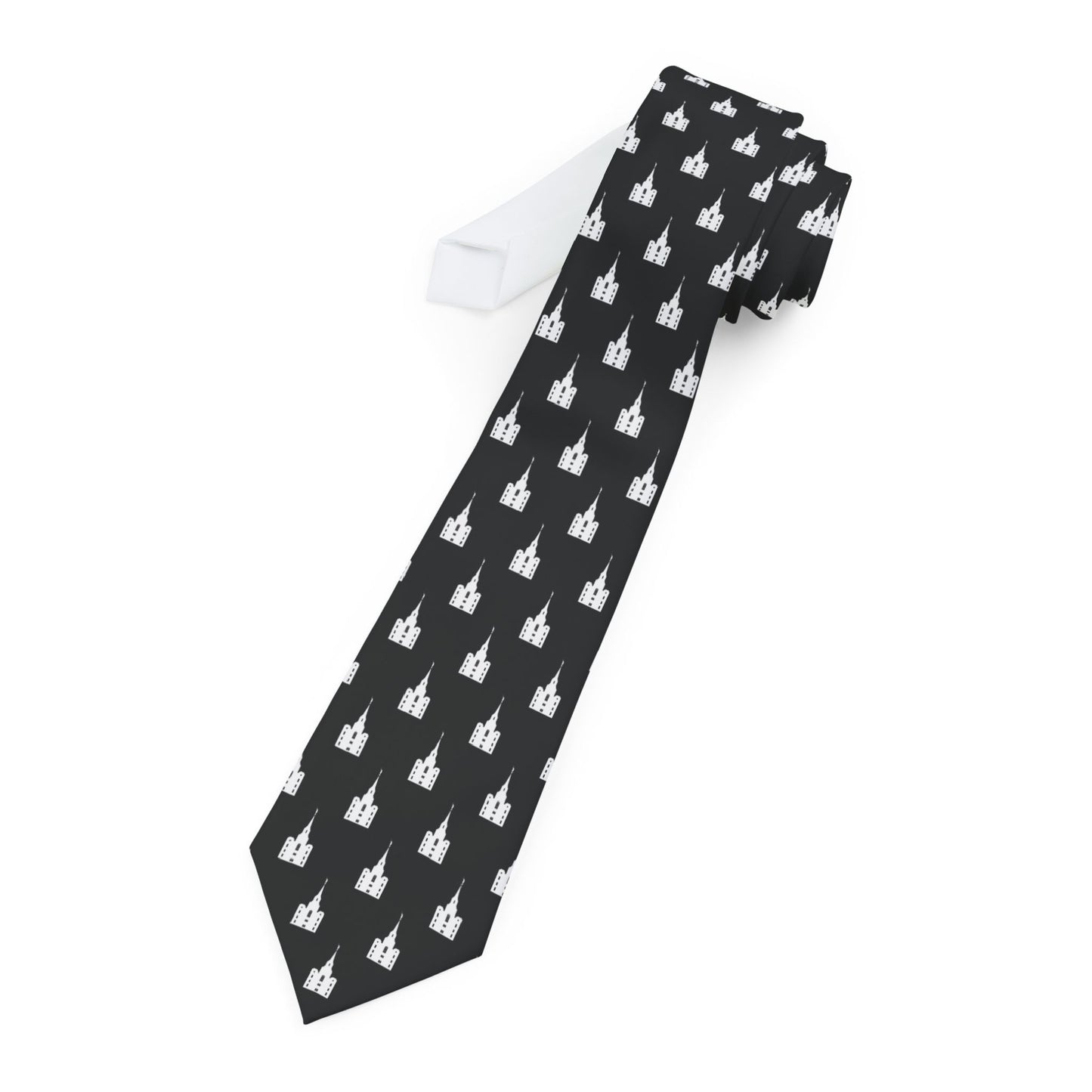 Brigham City Utah Temple Tie - Black